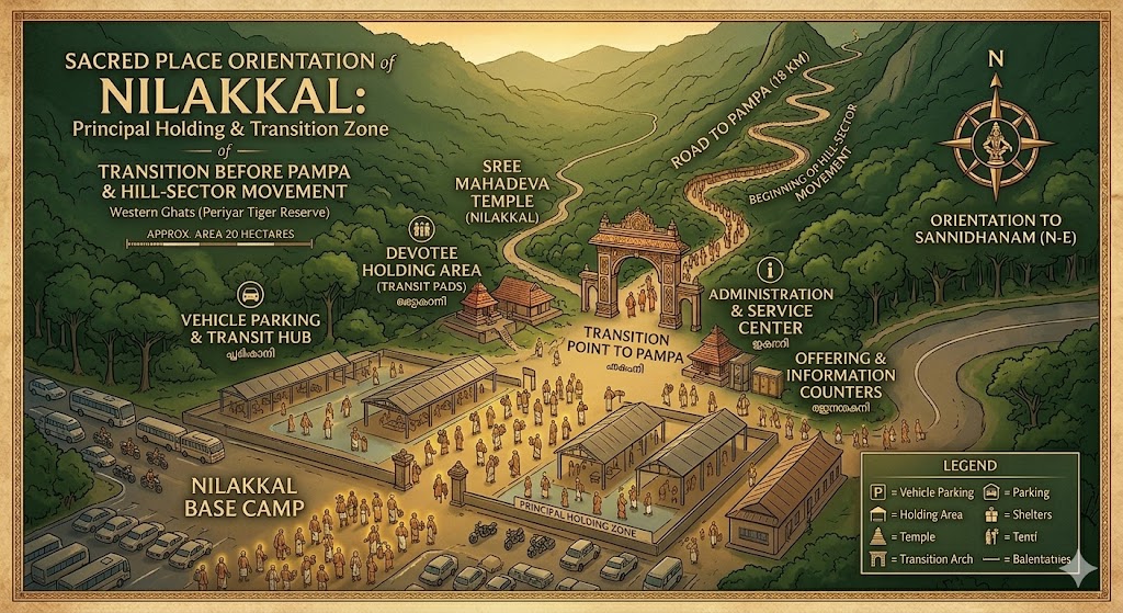 Nilakkal orientation map for pilgrims